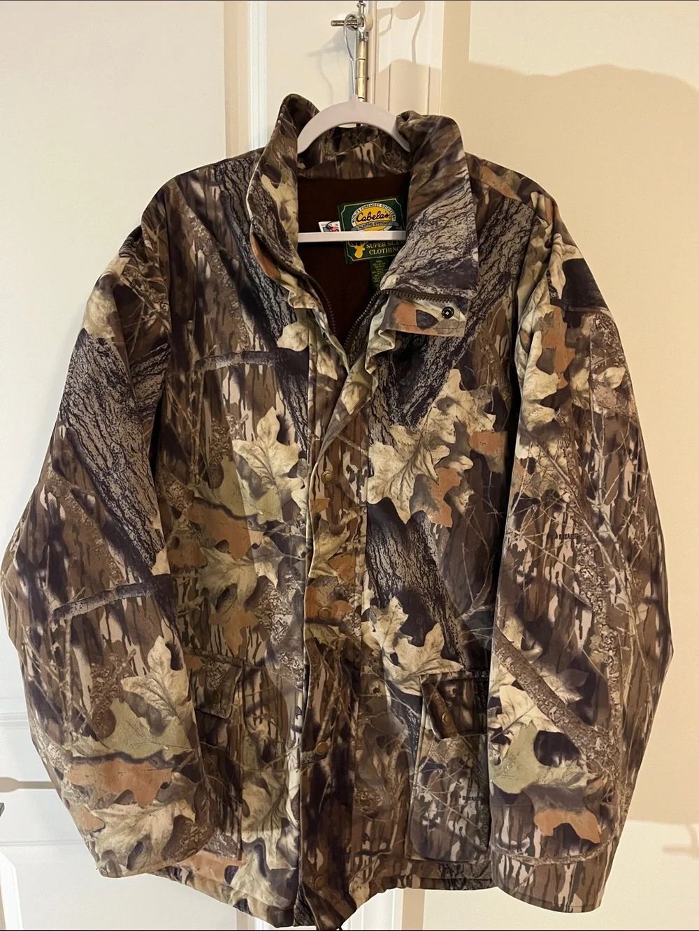 Cabelas Super Slam Insulated Fleece Coat Jacket‎ Parka Camouflage 3D Camo Hooded
